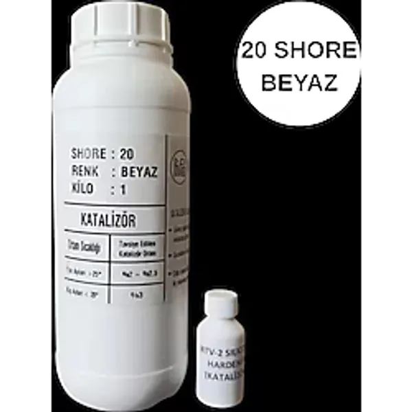 Rtv 2 Kalıp Silikonu 1. Sınıf Kalite Sıvı Silikon 1 Kg 20 Shore Beyaz Renk