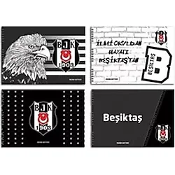 Rubenis A-4 Beşiktaş Temalı Hazır Defter Kabı Pp Metalize 25 Li 80417 (1 Paket 25 Adet)