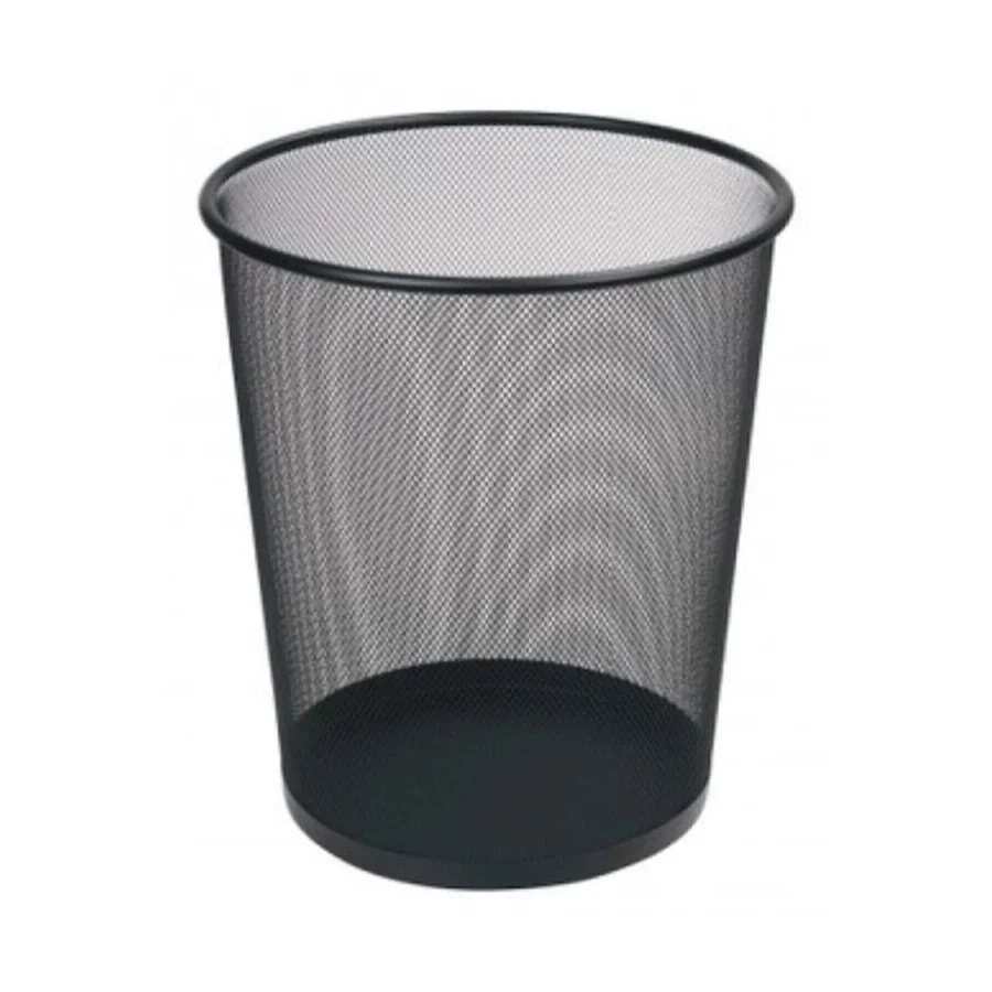 Rubenis Metal File Tel Çöp Kovası Siyah Büyük Boy Fx