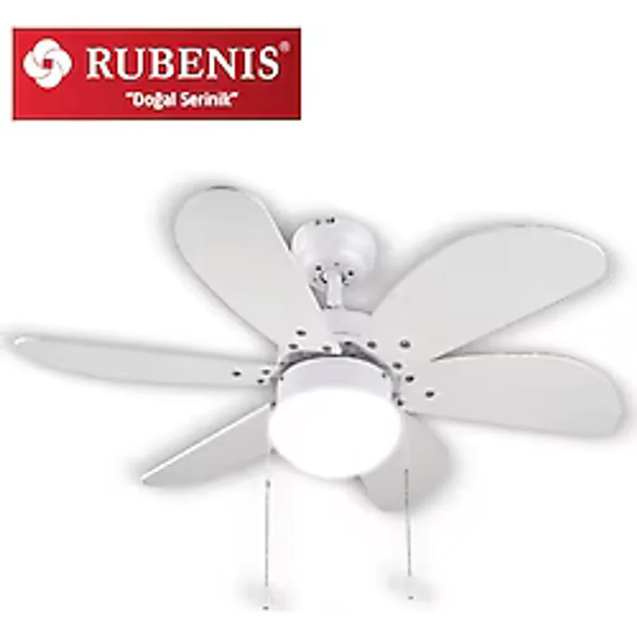 Rubenis RBT306 WHT Beyaz Aydınlatmalı Tavan Vantilatörü