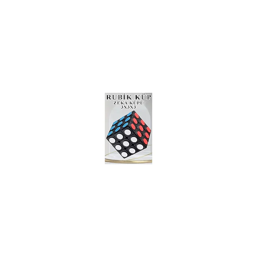 Rubik Küp 1 Adet Zeka Küpü Eğitici Oyuncak 3X3x3 Canlı Renkler Magic Cube 6X6 Cm