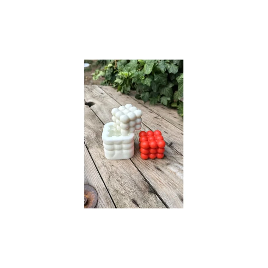 Rufus Concept Bubble Küp Tekli Mum Kalıbı (Silikon) 1 Adet