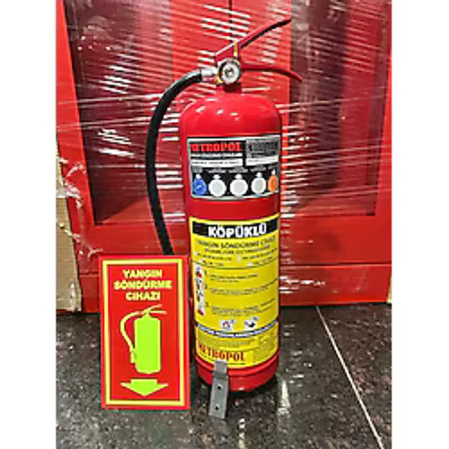Ruhsata Uygun Köpüklü Yangın Söndürme Tüpü 6 KG