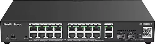 Ruijie Reyee RG-ES220GS-P 16 Port 10/100/1000 Mbps Gigabit PoE Switch
