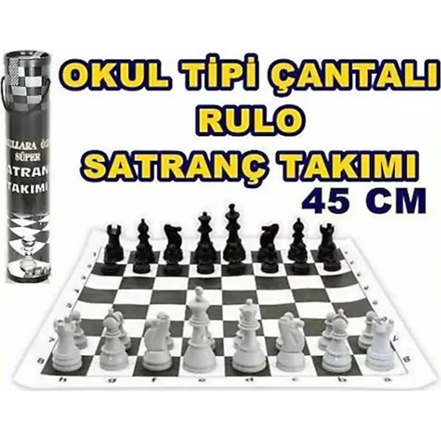 Rulo Satranç Takımı Okul Tipi Satranç Takımı Set - Meb Onaylı