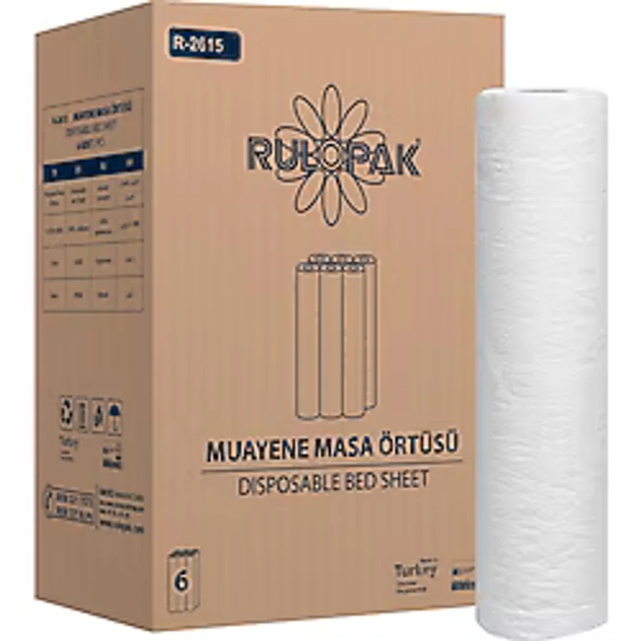 Rulopak Muayene Masa Örtüsü 50 x 50 cm - 100 Yaprak x 6 Rulo (300121)
