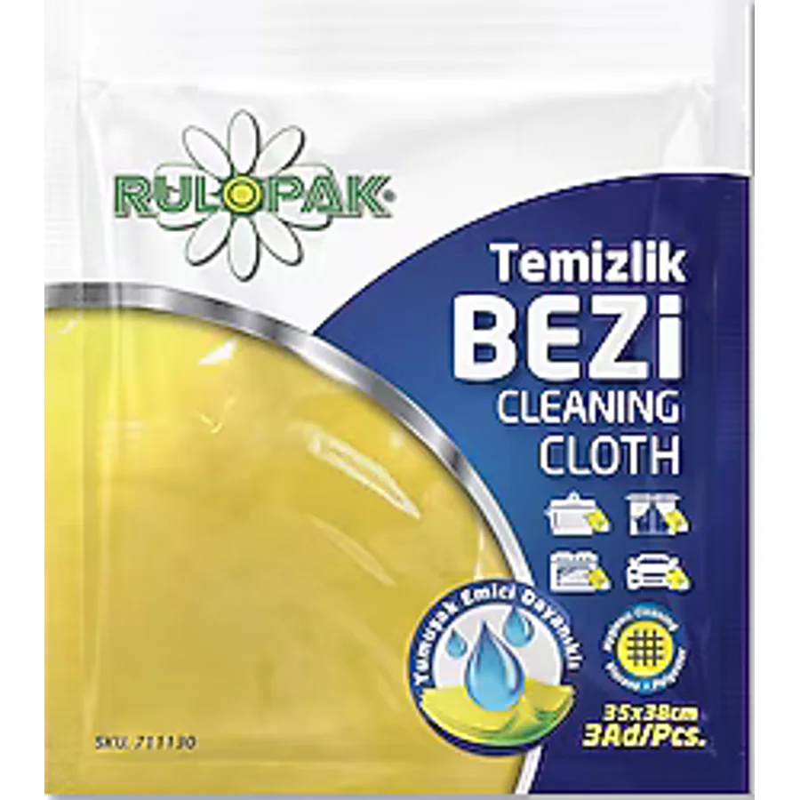 Rulopak Sarı Temizlik Bezi 3'lü