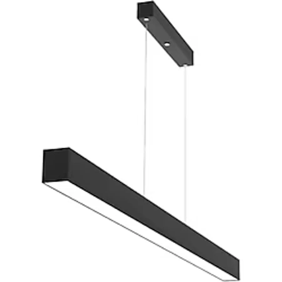 RULTECH Lineer 150cm SİYAH KASA Ledli Sarkıt Modern Led Avize, Salon, Mutfak, Masa Üstü Avize (4000K (GÜN IŞIĞI))