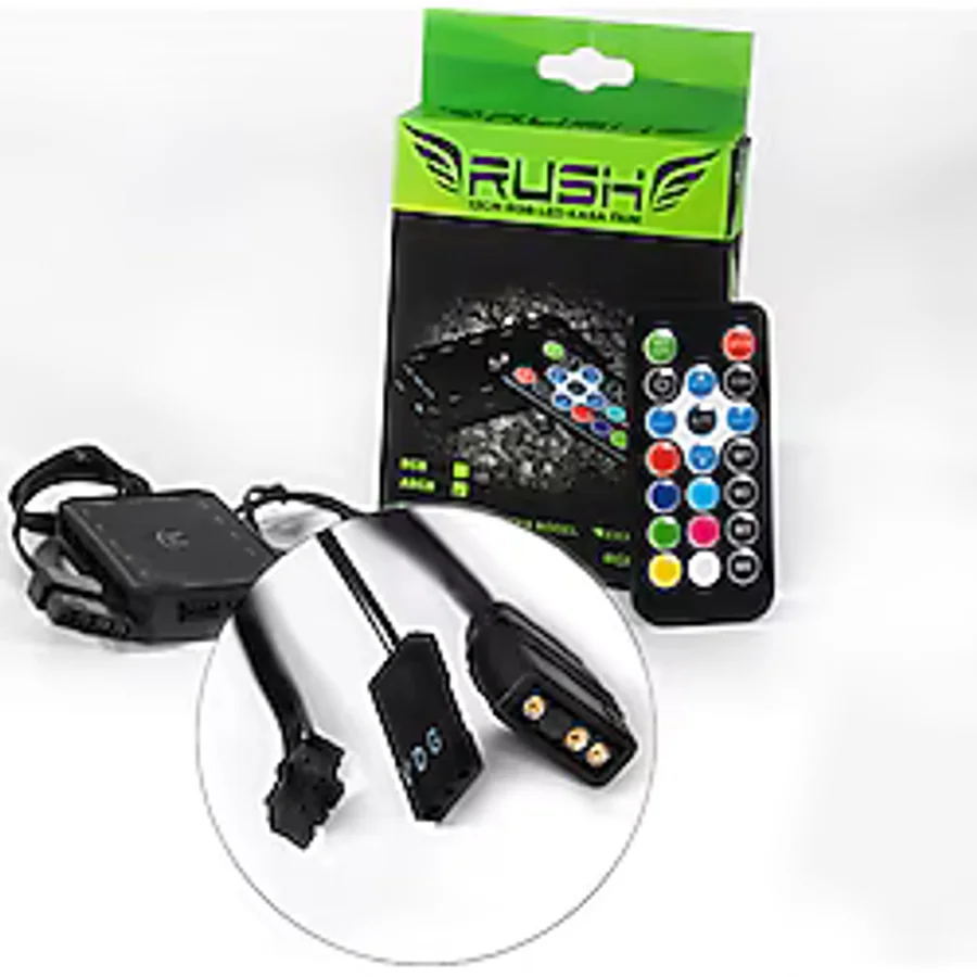Rush Argb Fan Kontrolcüsü Kumandalı Adreslenebilir Rgb Kontrolcü Seti