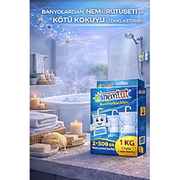 Rutubet Giderici Nem Emici Koku Küf Ve Korozyon Önleyici 1 Kutu 2 Paket 1 Kg