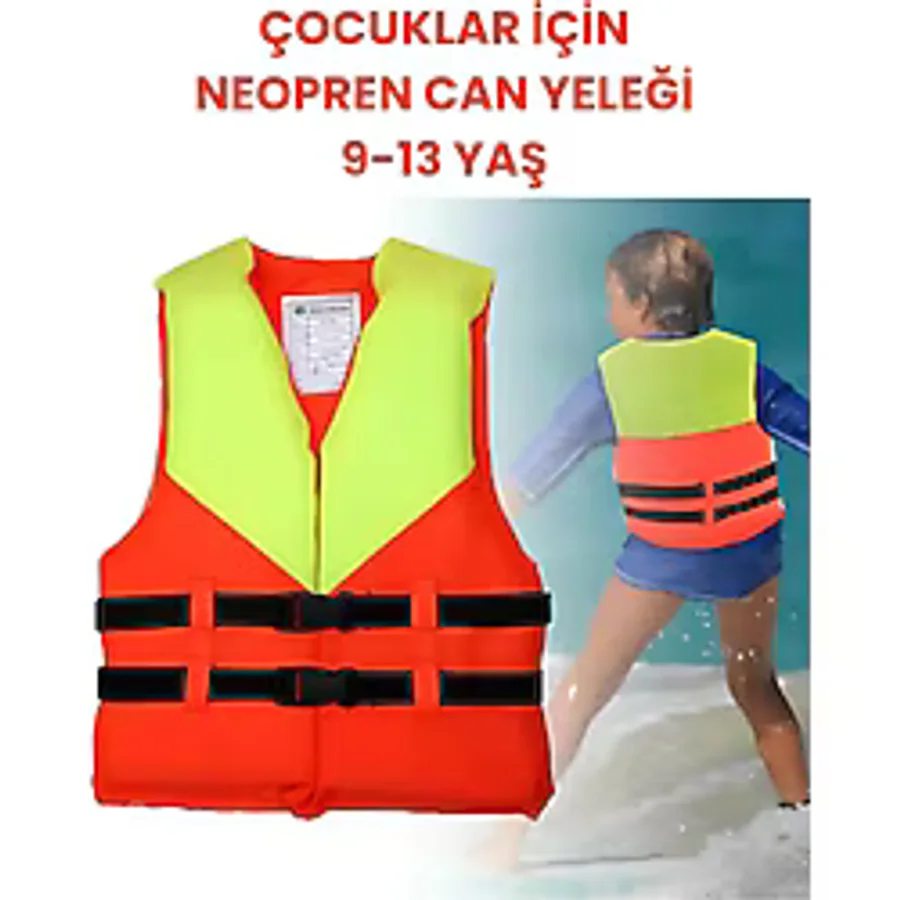 S Beden 4-8 Turuncu Yaş Çocuk Can Yeleği Neopren Sünger Yüzme Yeleği Çocuklar İçin Yüzdürme Yeleği