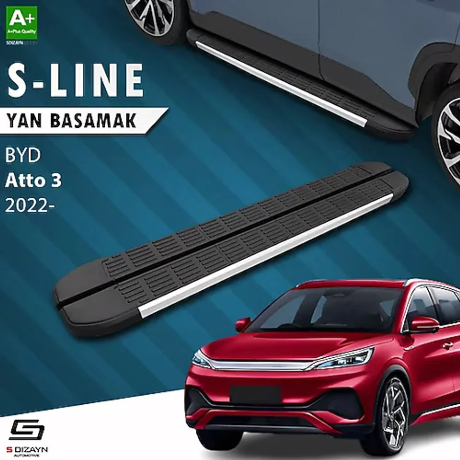 S-Dizayn Byd Atto 3 S-Line Aluminyum Yan Basamak 193 Cm 2022 Üzeri