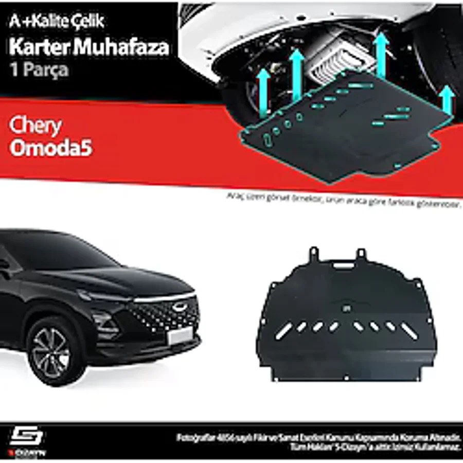 S-Dizayn Chery Omoda5 Çelik Karter Muhafaza 2022 Üzeri A+ Kalite