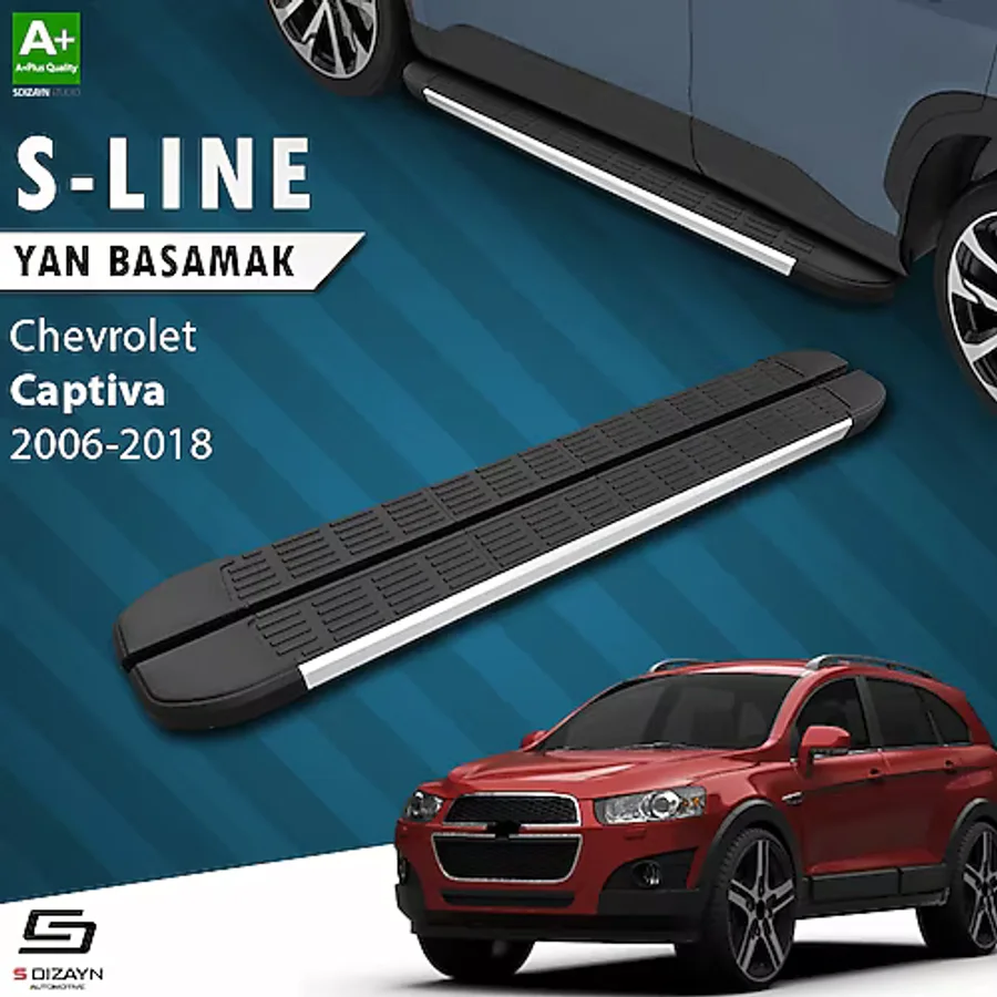 S-Dizayn Chevrolet Captiva S-Line Aluminyum Yan Basamak 183 cm 2006-2018 A+ Kalite