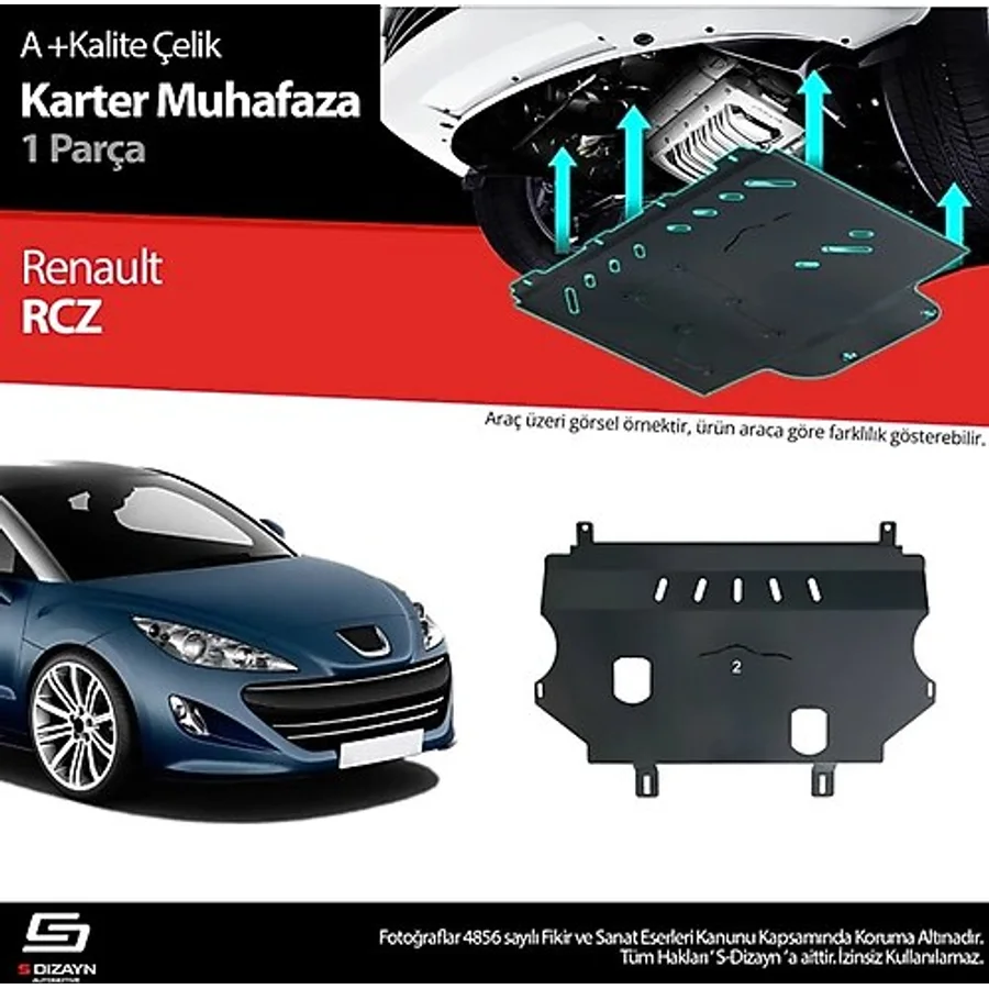 S-Dizayn Peugeot Rcz Çelik Karter Muhafaza 2010-2013 A+ Kalite