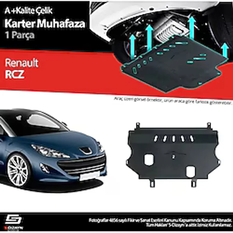 S-Dizayn Peugeot Rcz Çelik Karter Muhafaza 2010-2013 A+ Kalite