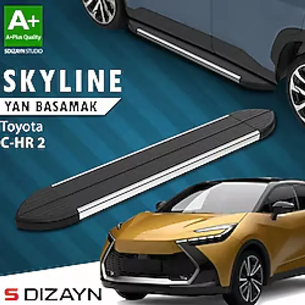 S-dizayn Toyota C-hr 2 Skyline Krom Yan Basamak 173 Cm 2023 Üzeri A+ Kalite