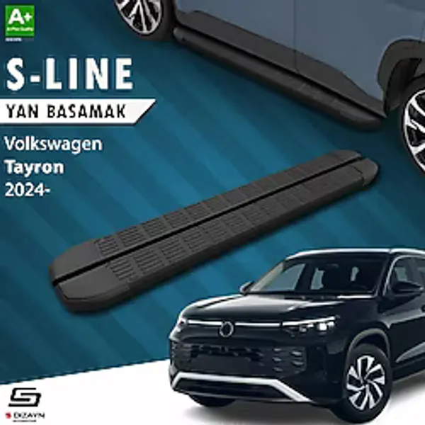 S-dizayn Vw Tayron 2 S-line Siyah Yan Basamak 193 Cm 2024 Üzeri A+ Kalite