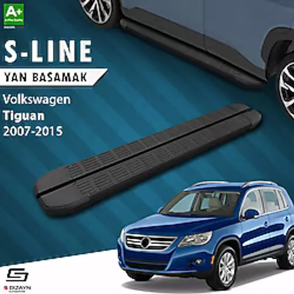 S-Dizayn Vw Tiguan S-Line Siyah Yan Basamak 173 cm 2007-2015 A+ Kalite