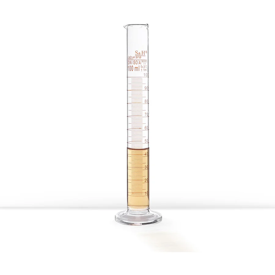 S&H Labware 100 ml Mezür - Şeffaf - Silindirik
