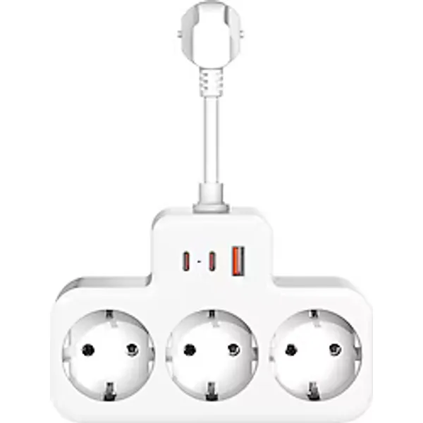 S-link PRZ07 1050 Joule Type-C USB'li 3'lü Akım Korumalı Priz