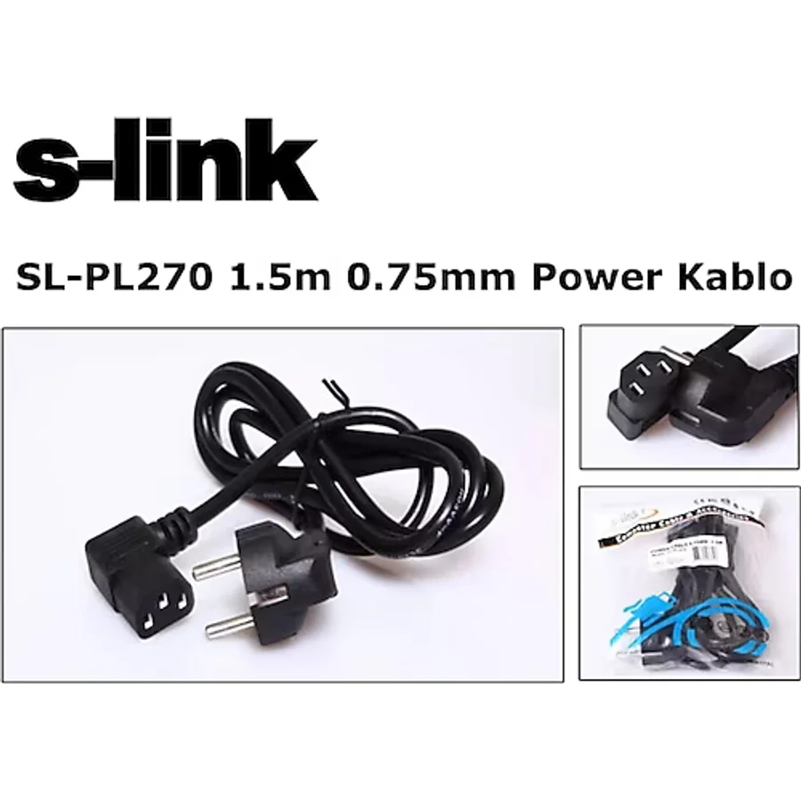 S-link SL-PL270 1.5 m Güç Kablosu