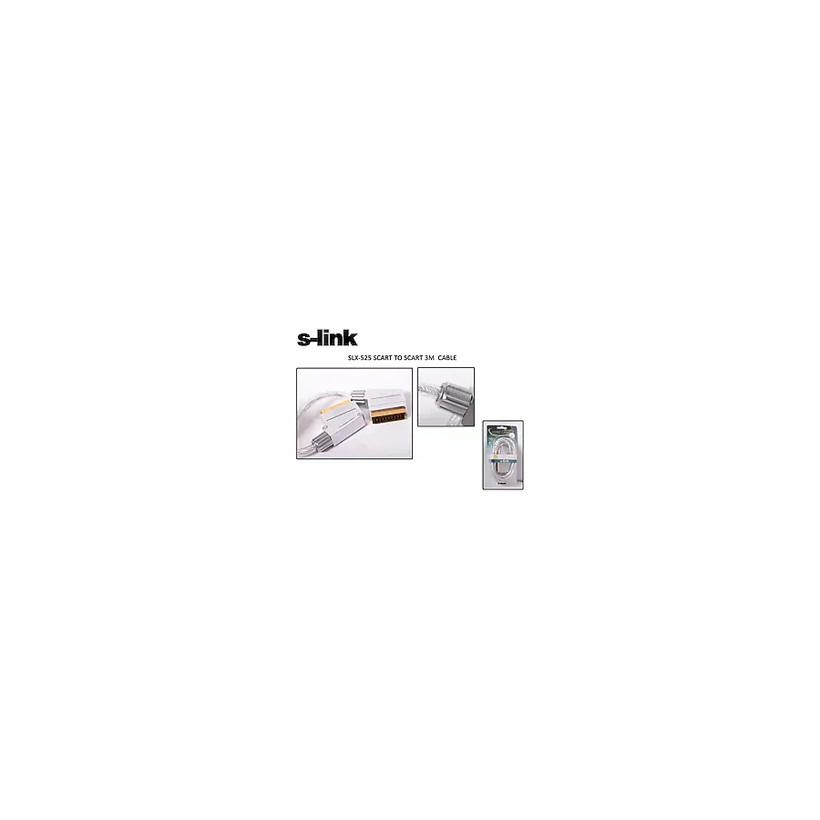 S-Lınk Slx-525 Scart To Scart 3Mt Gold Metal