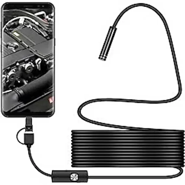 S Store 2 mt Pro Sert Kablo Endoskopik Yılan Kamera Usb+Micro+Type-C Siyah Renkli Yüksek Çözünürlük