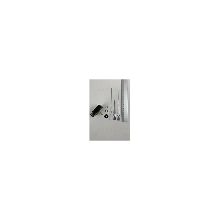 Saat Makinesi, Akar Sessiz Duvar Saati Mekanizması, 22 Mm Şaft, Akrep-yelkovan-saniye- Askılı Gümüş/silver
