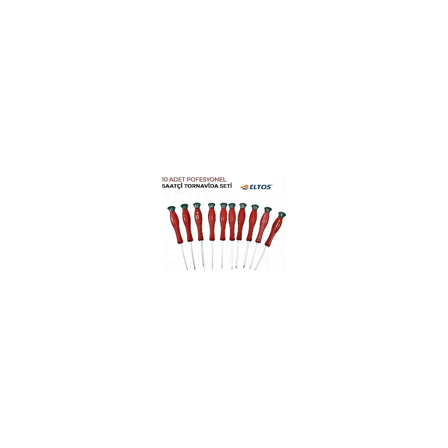 Saatçi Tornavida Seti 10Parça/Klemens Düz-Tork-Yıldız Set/Yapıtaşı Yapı Market