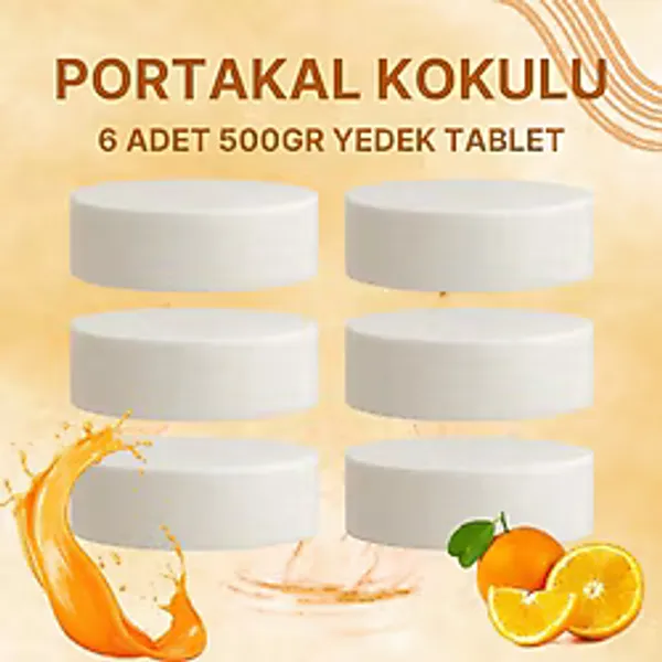 Saban 3 Adet 2X500GR - Portakal - Nem Alıcı Rutubet Giderici Yedek Tablet - Beyaz