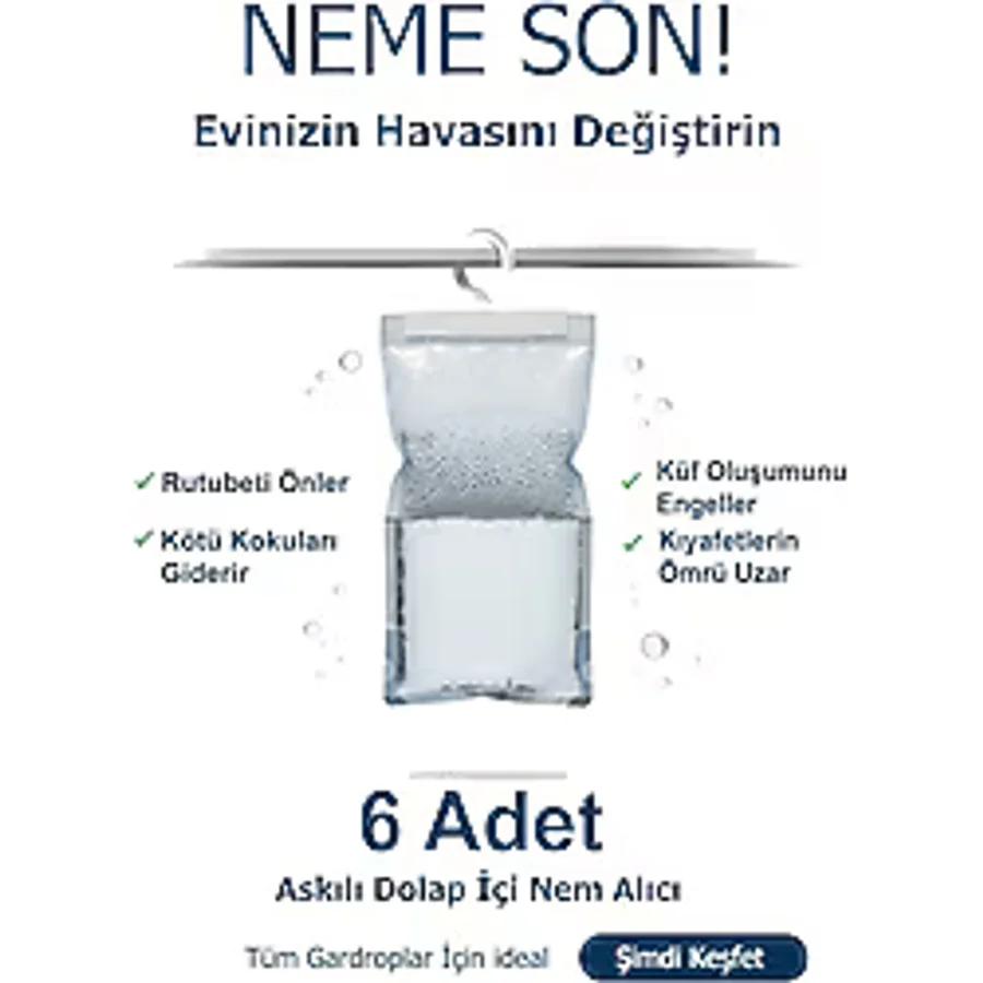 Saban 6 Adet - 250Gram - Nemson Nem Alıcı Askılık