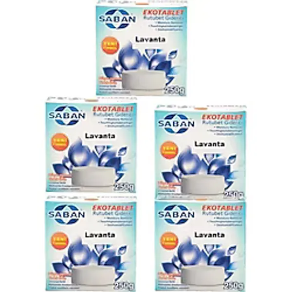 Saban Nem Alıcı Rutubet Giderici Yedek Tablet 5'li 2 x 250 gr Lavanta