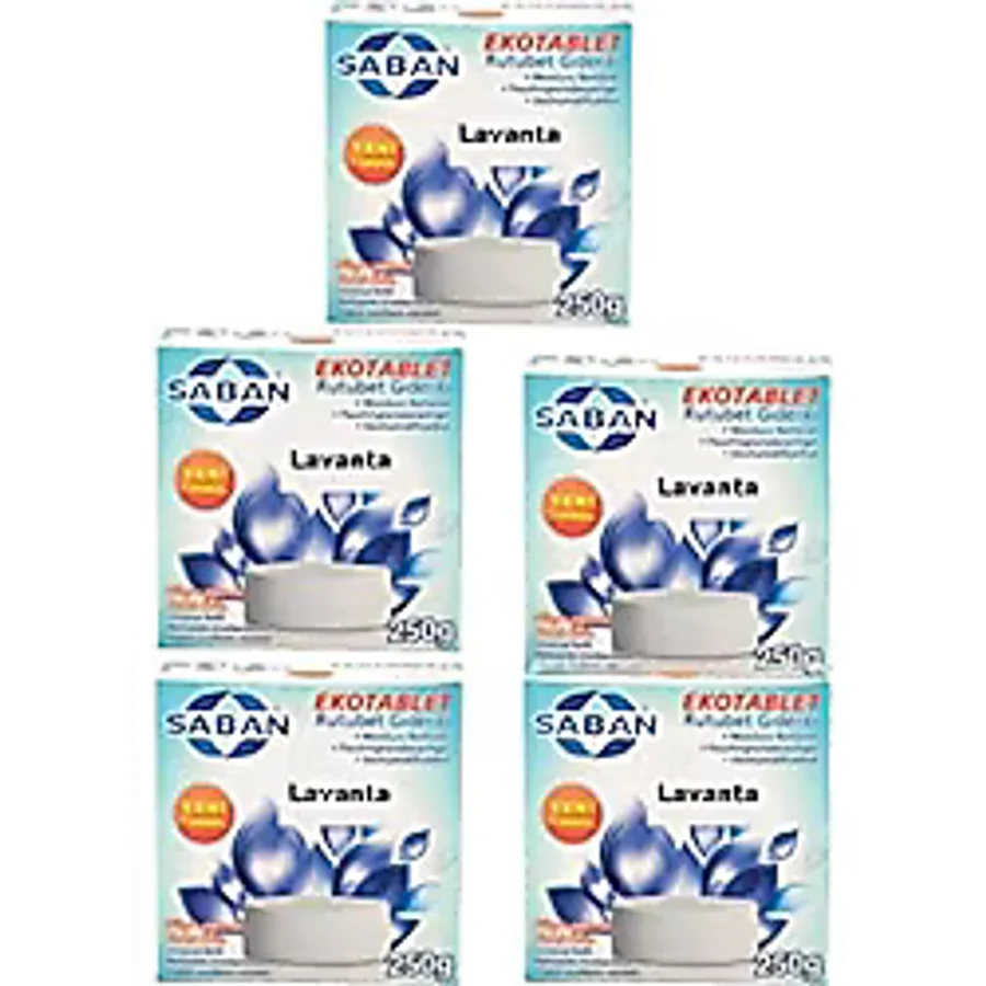 Saban Nem Alıcı Rutubet Giderici Yedek Tablet 5'li 2 x 250 Gram Lavanta