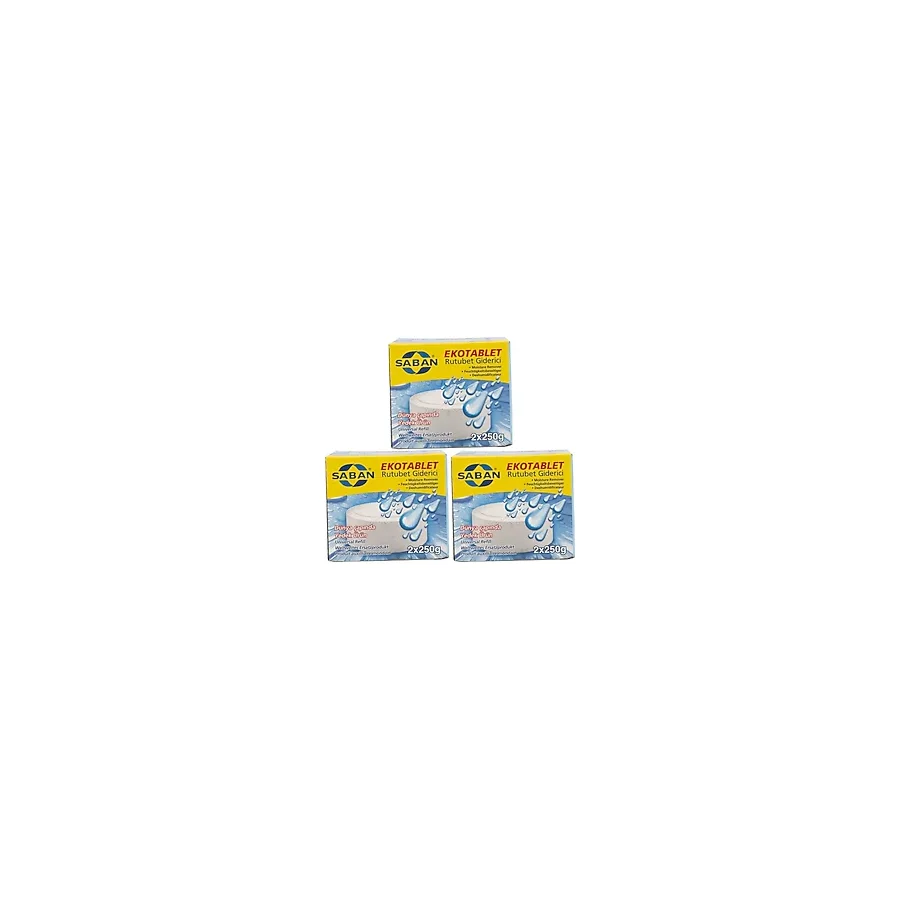 Saban nem Alıcılı ve Rutubet Giderici Yedek Tablet 2X250 gr Naturel 3'lü Paket - 3 Adet