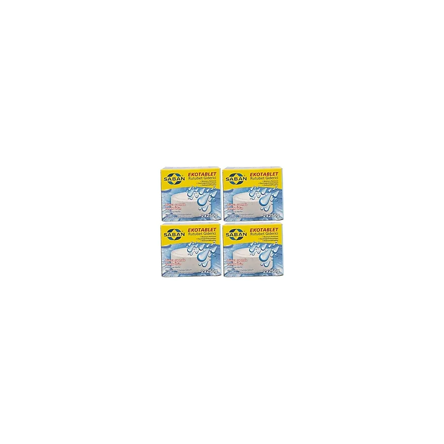 Saban nem Alıcılı ve Rutubet Giderici Yedek Tablet 2X250 gr Naturel 4'lü Paket - 4 Adet