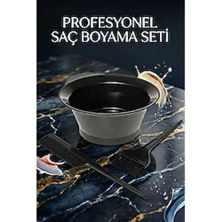Saç Boyama Seti 3 Lü Saç Boyama Fırçası Saç Boyama Kabı Saç Boyama Tarağı