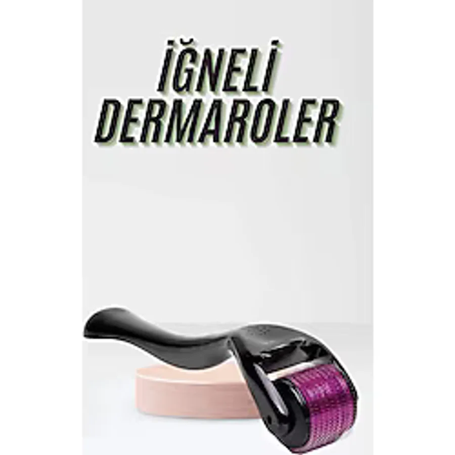 Saç Çıkarma Tarağı Dermaroller 540 Iğneli Roller 1 Mm Iğne Cilt Yüz Yenileme Bakım Seti