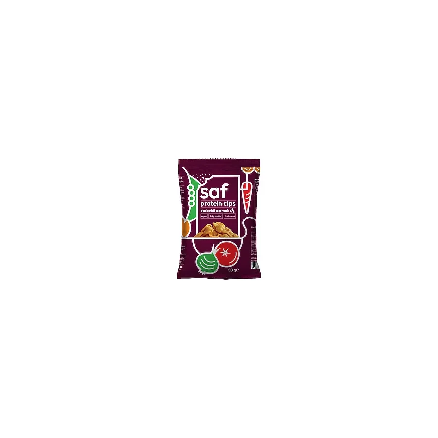 Saf Nutrition Saf Barbekü Aromalı Protein Cips 50 gr x 4 Fırınlanmış Vegan Atıştırmalık 8.4 gr Protein