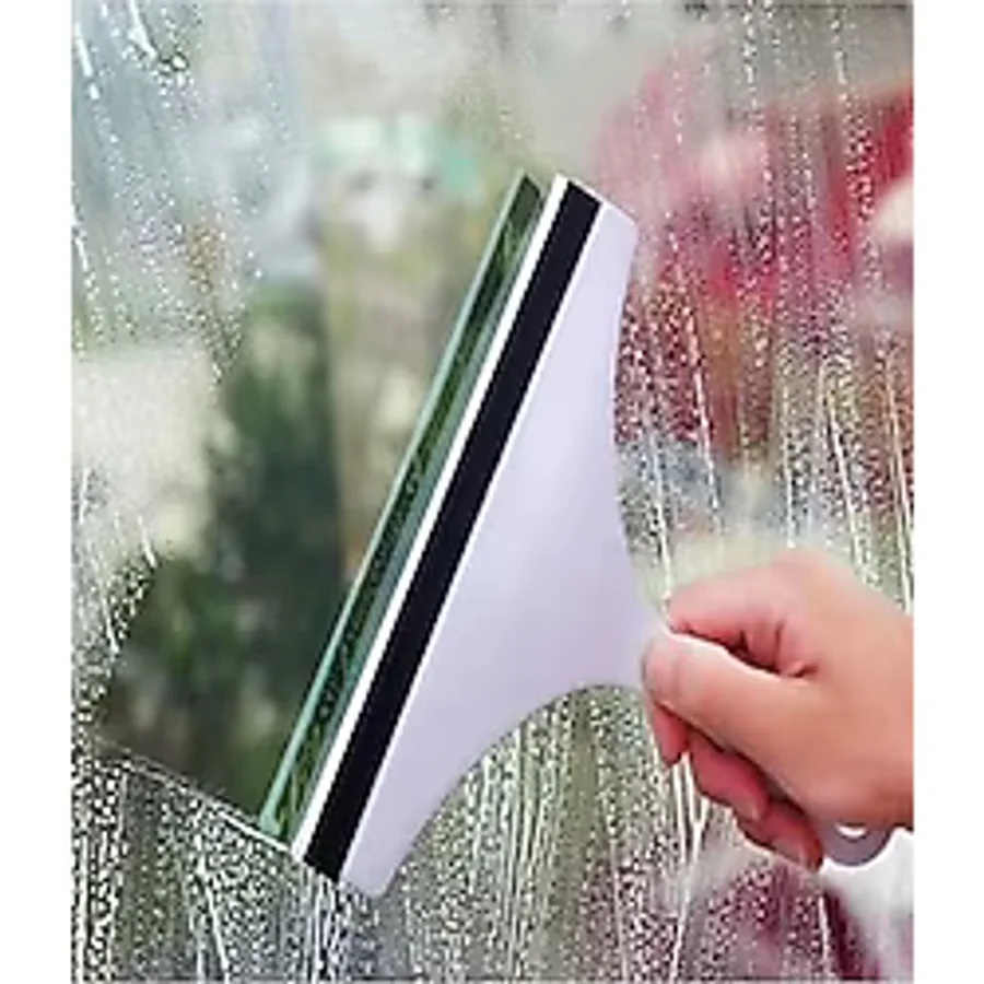 SAFESTORE Çok Amaçlı Cam Sileceği, Banyo ve Araç Cam Temizliği, Silikon Blade, Plastik Sap, Siyah ve Pembe, 98 cm Teleskopik