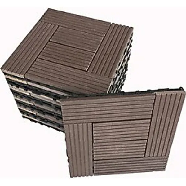 Safirkom Kompozit Zemin Döşemesi 1 M2 11 Adet 30x30 Cm Karo Kahverengi Dönence