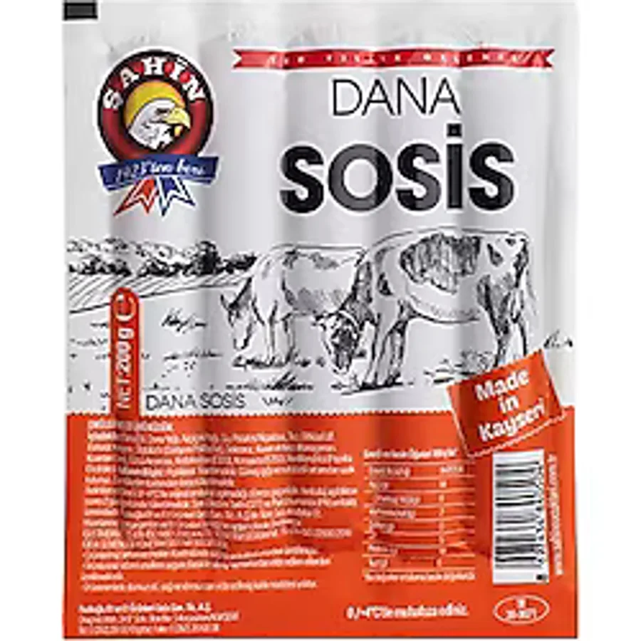 Şahin Vakumlu Dana Sosis (200 g)