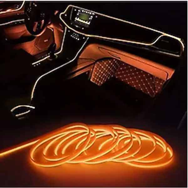 Sahlan 5 Metre Turuncu Araç Içi Torpido Ledi Renkli Ip Neon Ip Led Şerit Led Neon Ip Led
