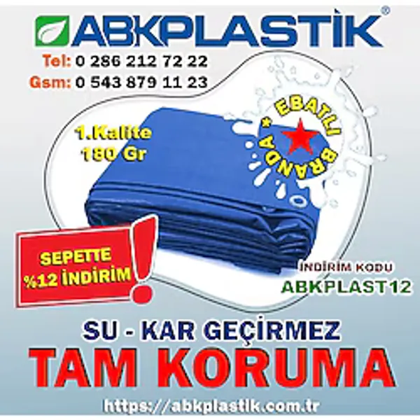 Şahlan Ebatlı Pvc Branda Gölgelik Su Geçirmez Çadır Branda Tente - 5 x 6 M