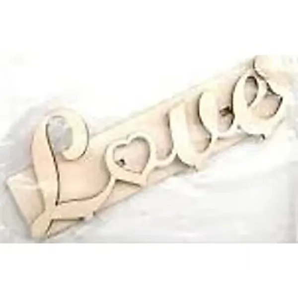 Sahra Boyanabilir Ahşap Obje Love Ayaklı - 2 Adet
