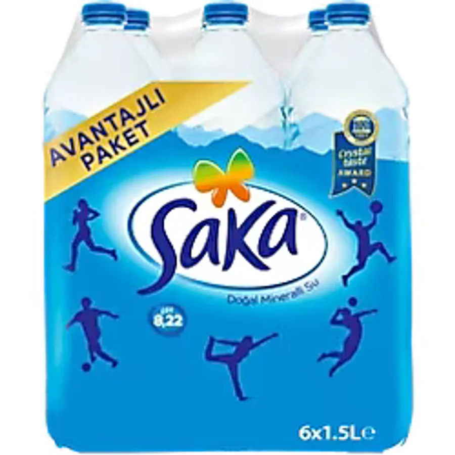 Saka 1.5 lt 6'lı Paket Su