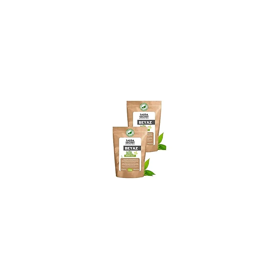 Salda Secret Beyaz Kil Doğal Yüz Maskesi 100 gr X 2 Adet Toz - Kil Maskesi - Indian Healing Clay