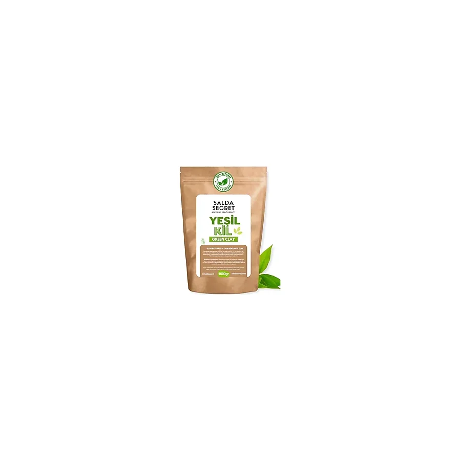 Salda Secret Yeşil Kil Doğal Yüz Maskesi 1000 gr Toz - Kil Maskesi - Indian Healing Clay