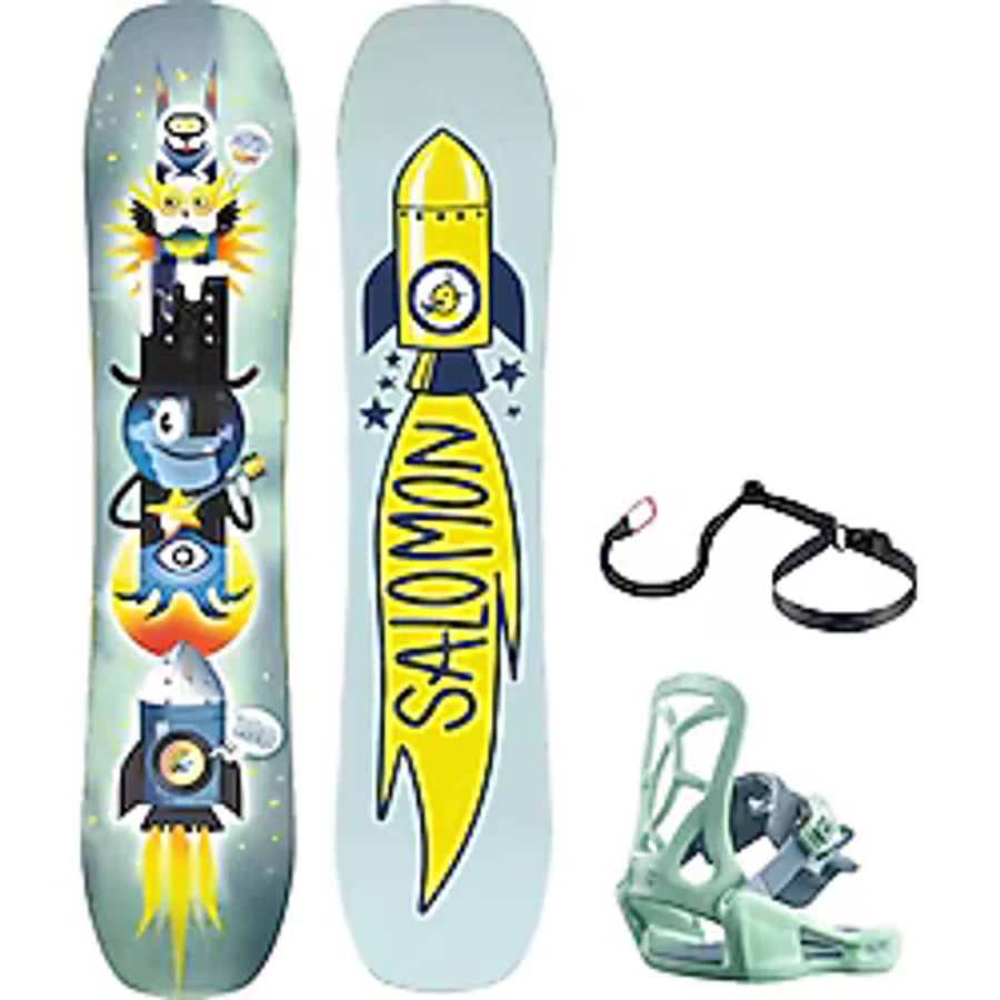 Salomon Team Package Unisex Çocuk Siyah Snowboard - Yeşil - 100 cm