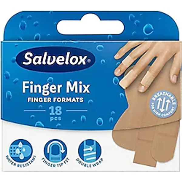 Salvelox Finger Mix Parmaklarla Uyumlu Yara Bandı 18'li